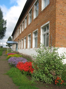 Входная группа Большеволковская средняя школа. 